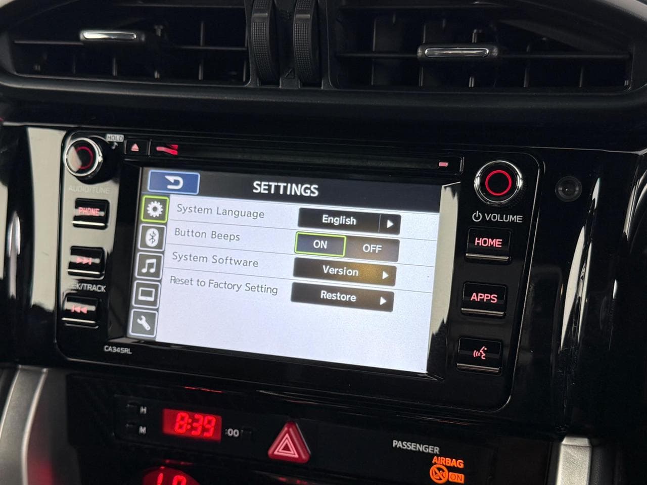 SUBARU BRZ thumbnail Infotainment System